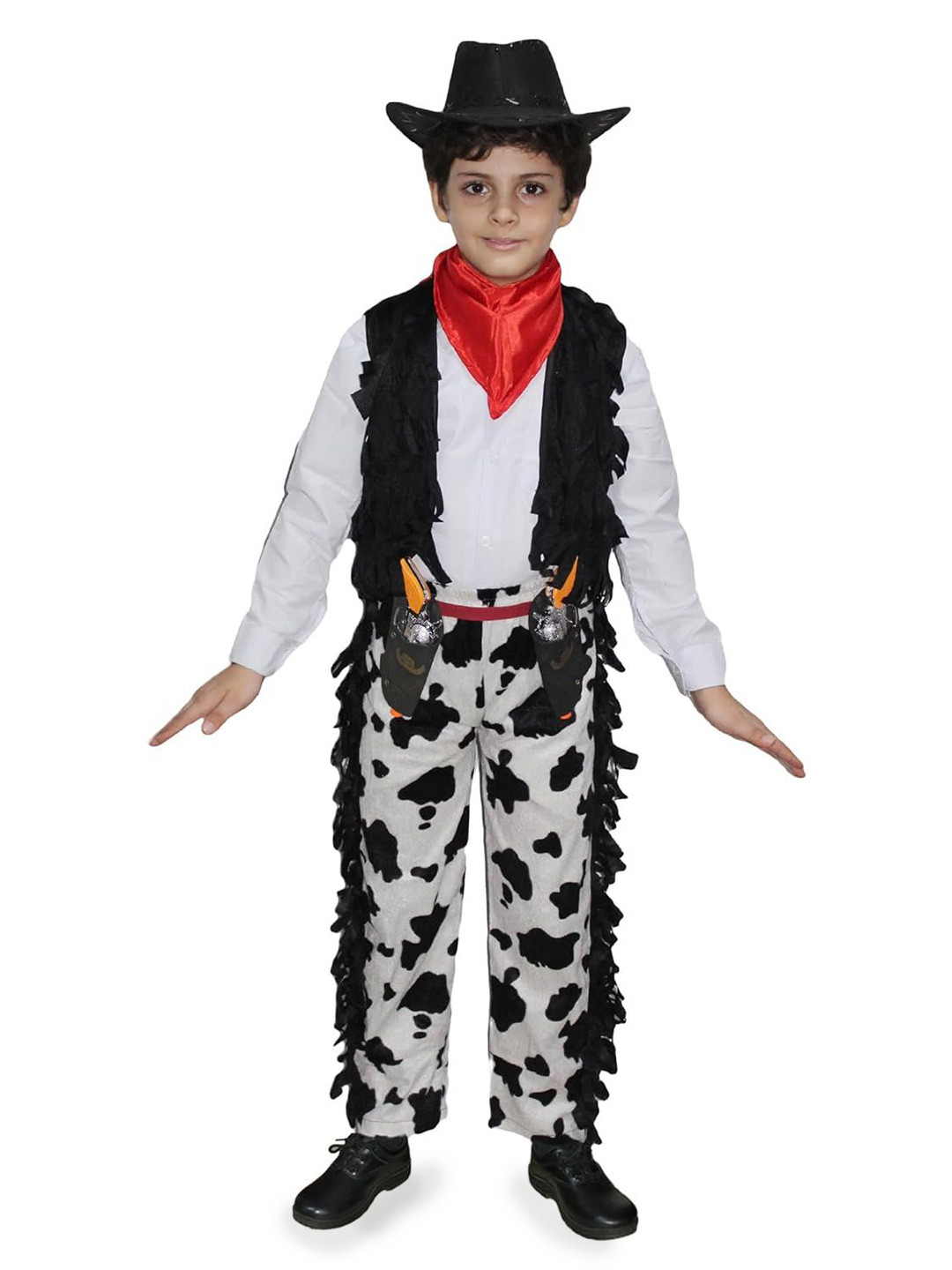 Kaku Fancy dresses Boys Printed Cow Boy Costume Set