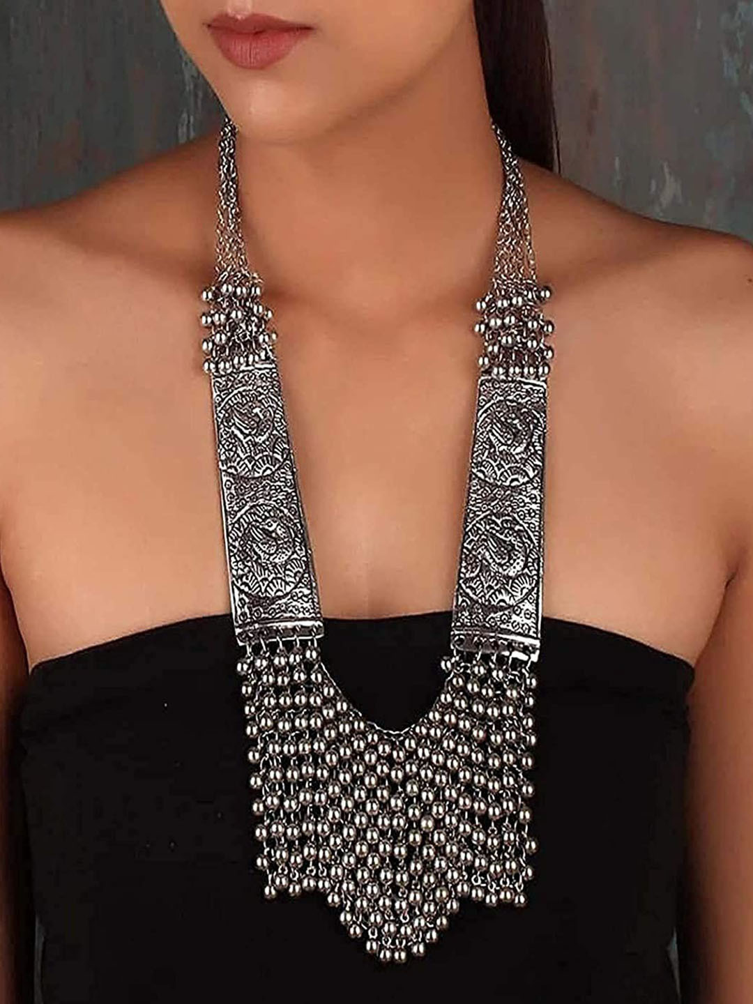 Zukhruf German Silver Plated & Beaded Jewellery Set