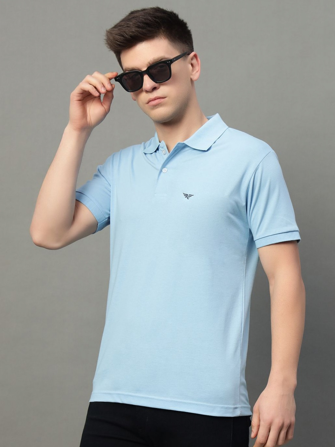 XYRIS Men Polo Collar T-shirt