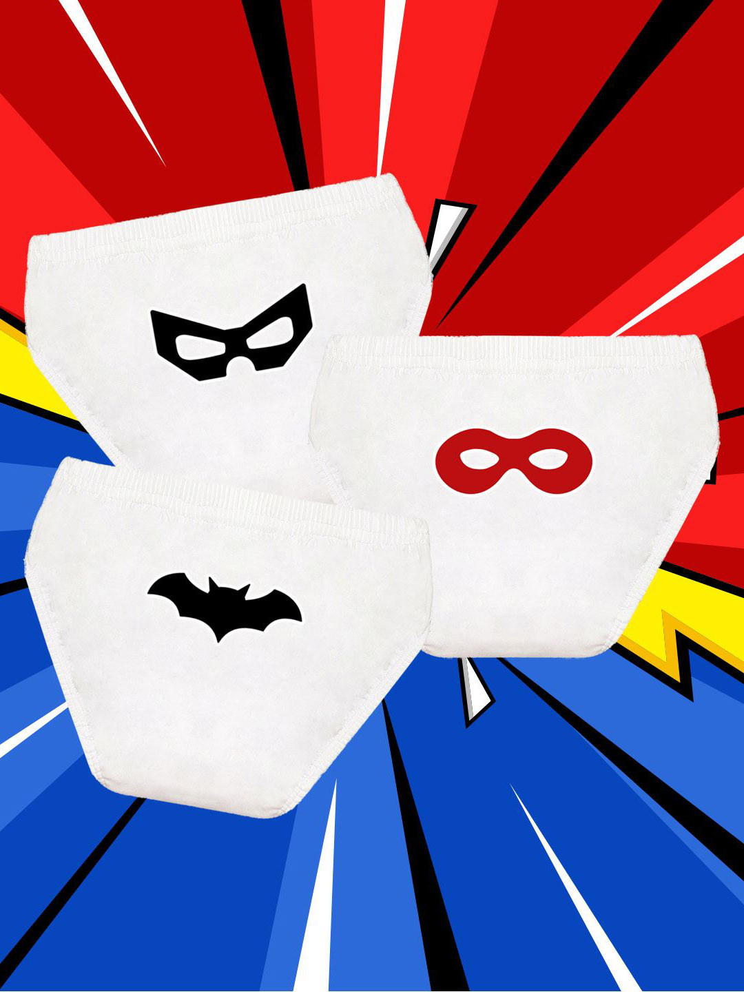 NUSYL Boys Pack Of 3 Printed Cotton Mid Rise Basic Briefs - NUBCBRFPO3.0173