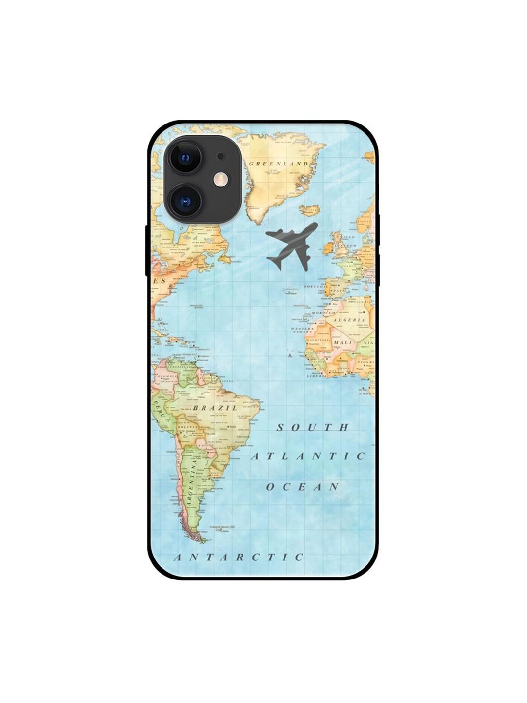QRIOH Travel Map Printed iPhone 12 Mini Back Case
