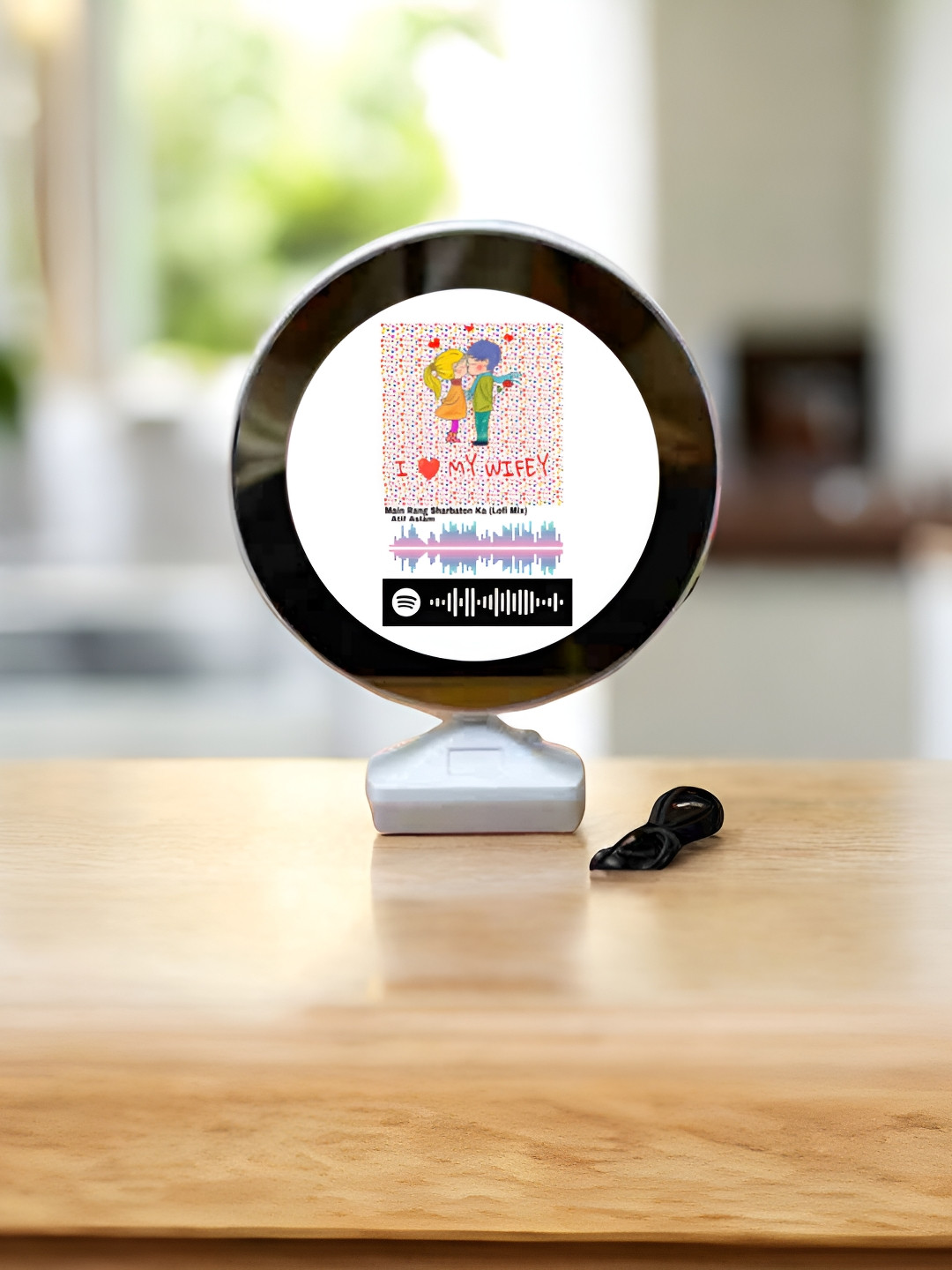 Anikmart White & Black Plastic LED Light Photo Frames With Song