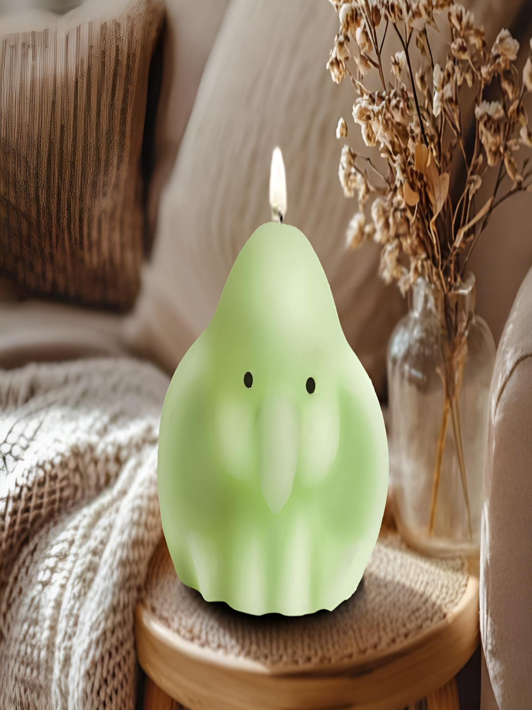 PROKART Elephant Smokeless 1 Wick Scented Solid Owl Shape Regular Jar Candles