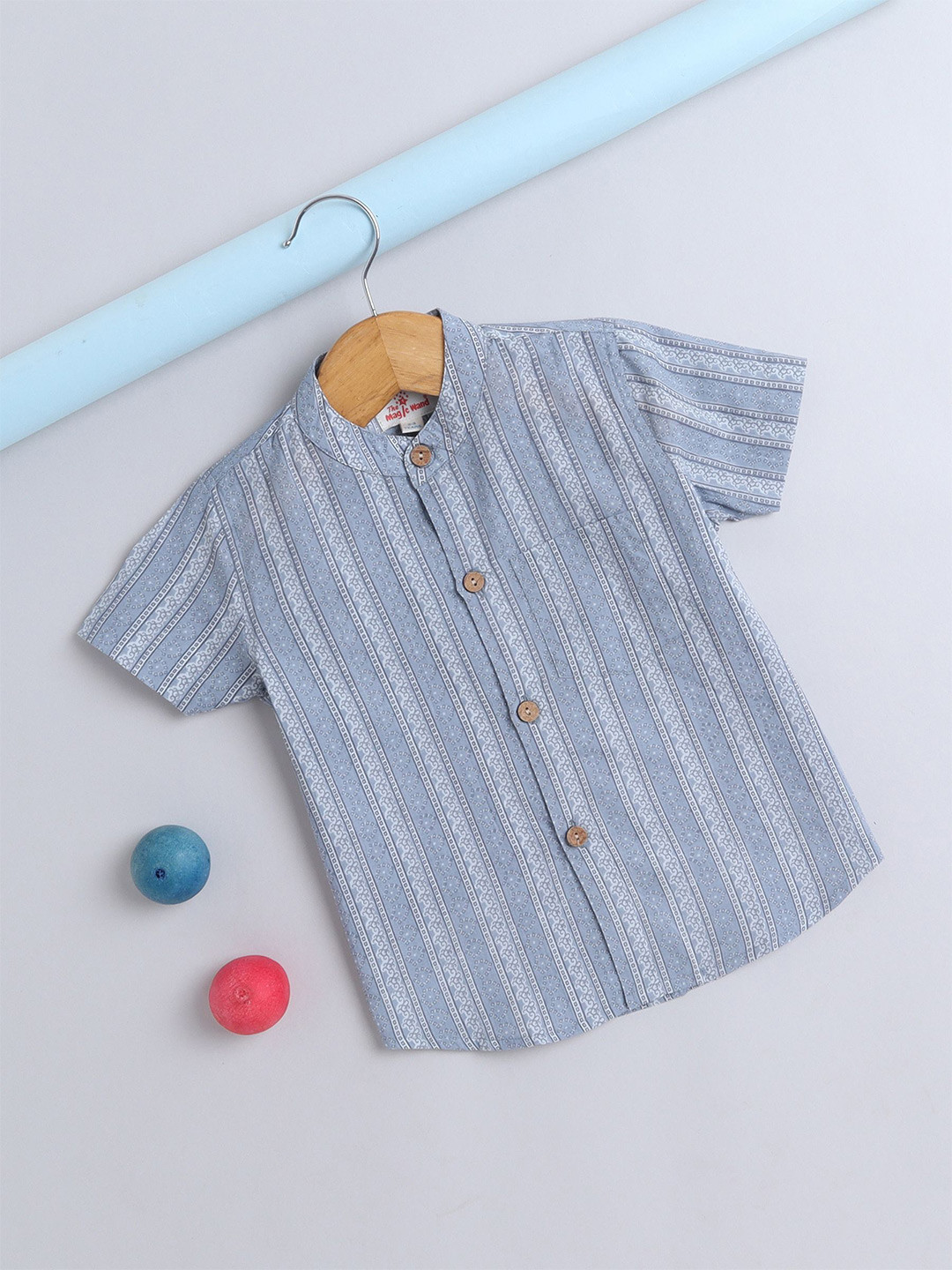 The Magic Wand Boys Relaxed Multi Stripes Opaque Casual Shirt