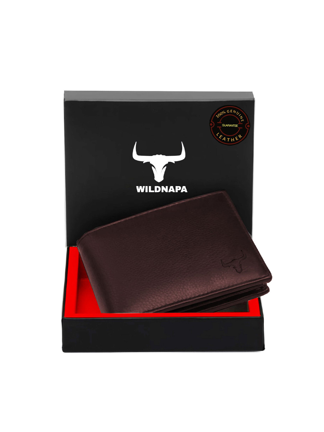 WILDNAPA Men Leather Two Fold Wallet