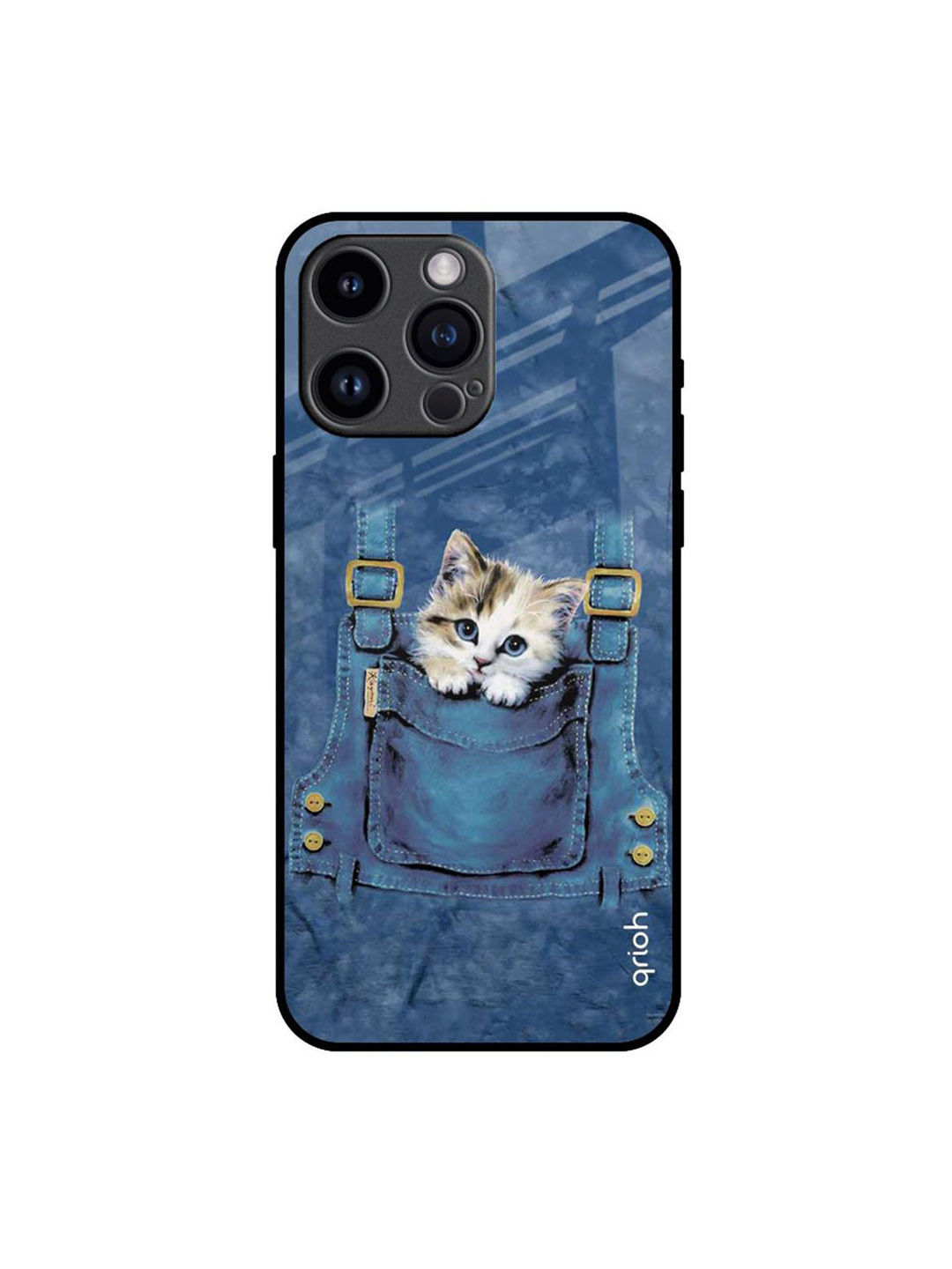 QRIOH Kitty In Pocket Printed iPhone 14 Pro Max Back Case