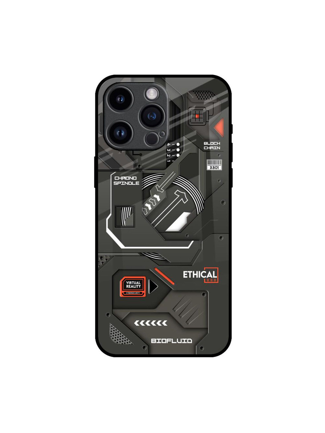 QRIOH Tech Aesthetics Printed iPhone 14 Pro Max Back Case