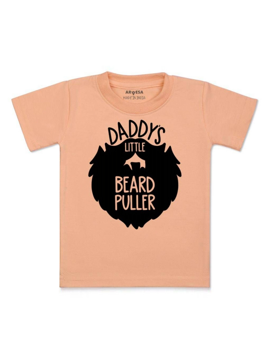 Arvesa Kids Kids Daddy Little Beard Puller Printed Tshirt