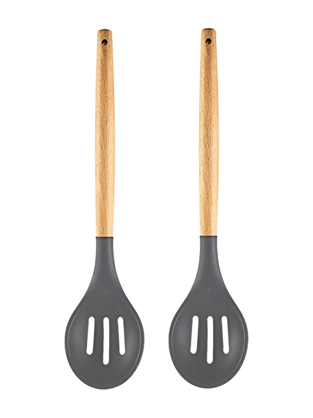 Baskety Grey & Beige 2 Pieces Silicone Spatula