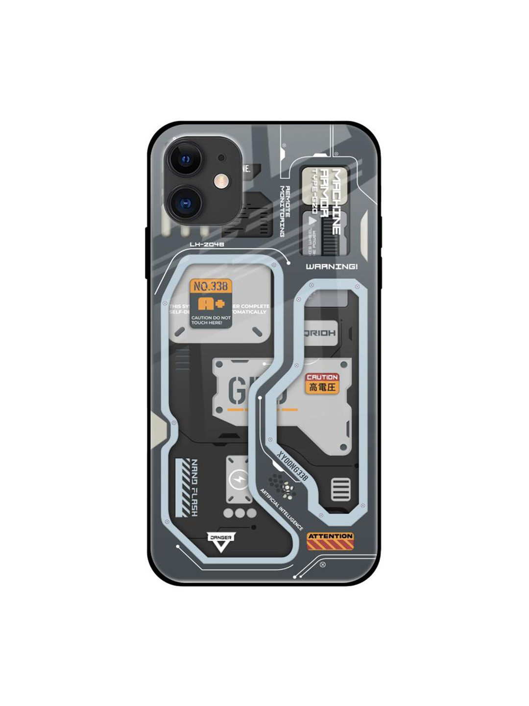 QRIOH Retro Futuristic Printed iPhone 12 Mini Back Case