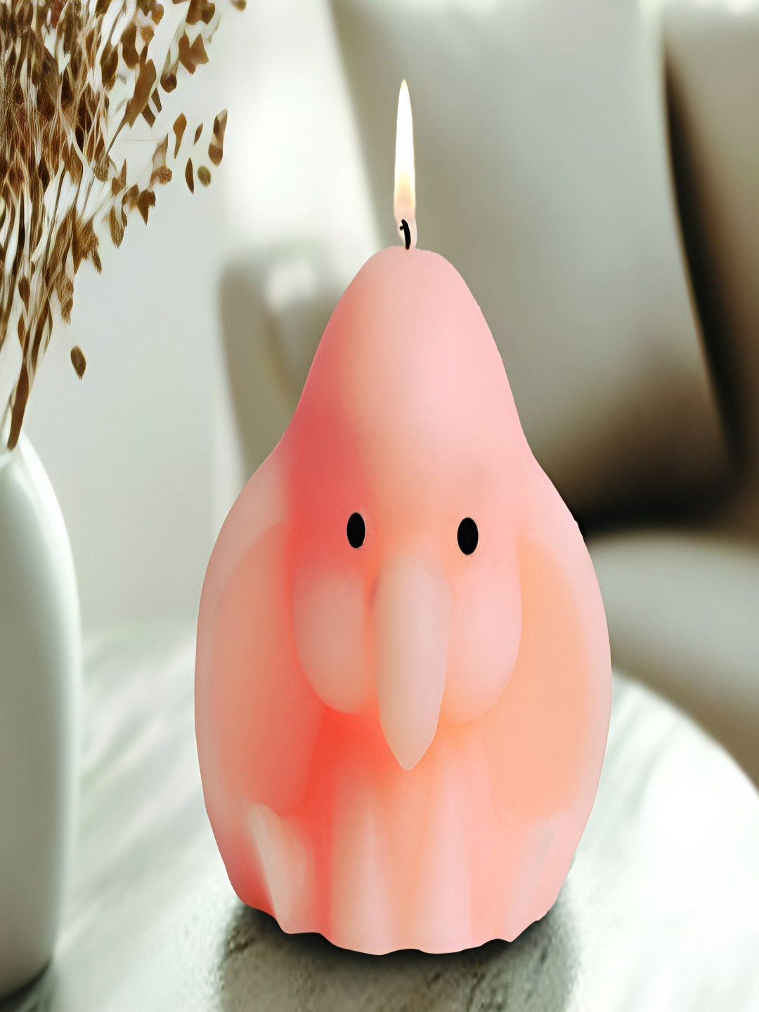 PROKART Elephant Smokeless 1 Wick Solid Owl Shape Regular Jar Candles