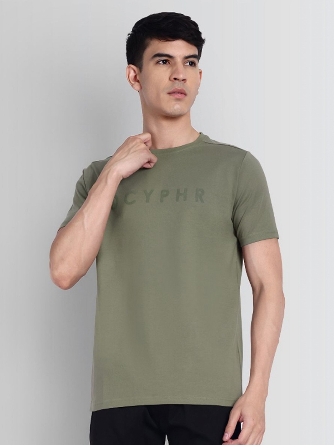 DCYPHR Men Printed Applique T-shirt
