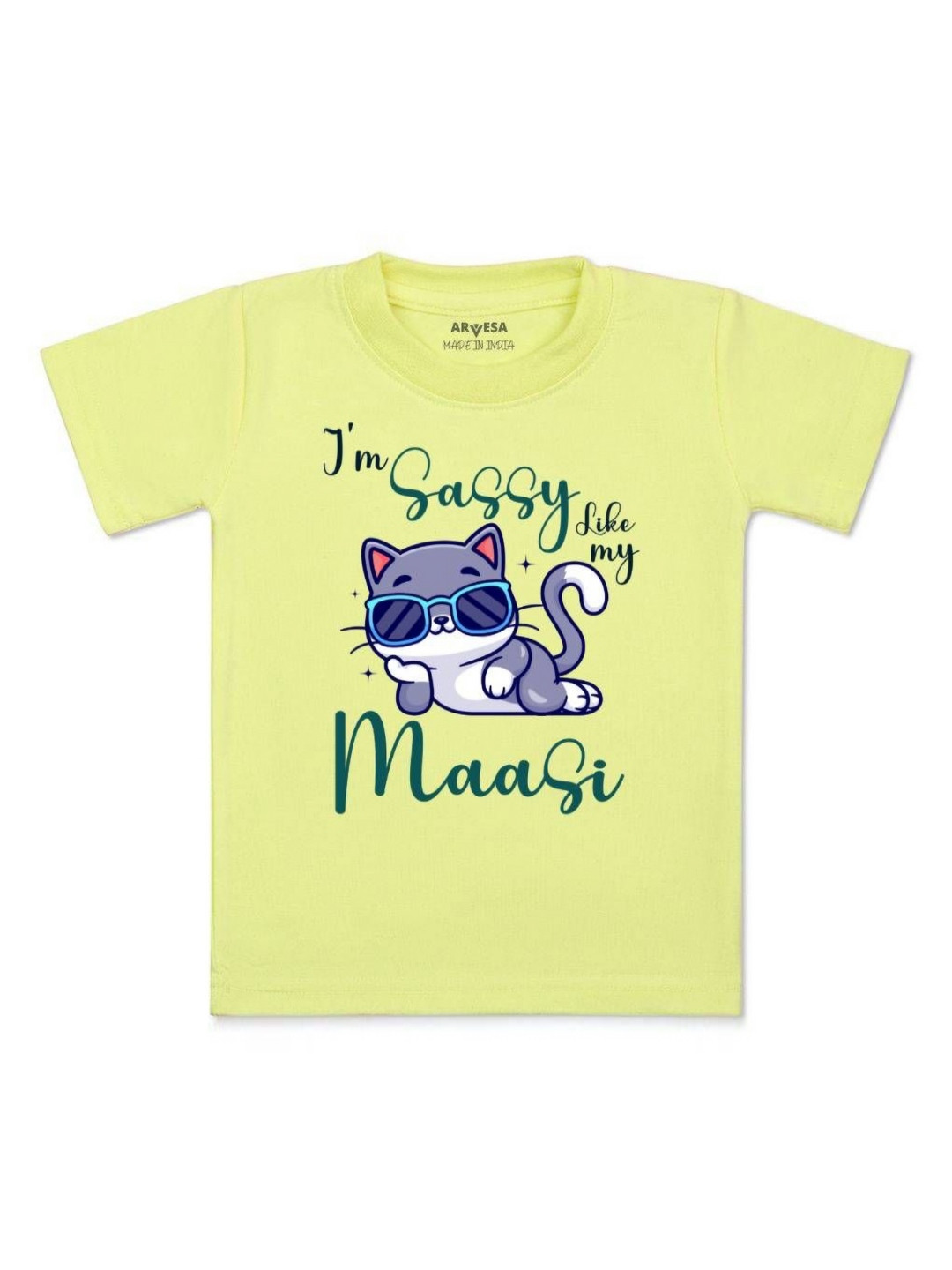 Arvesa Kids I Am Sassy Like My Bua Printed Tshirt