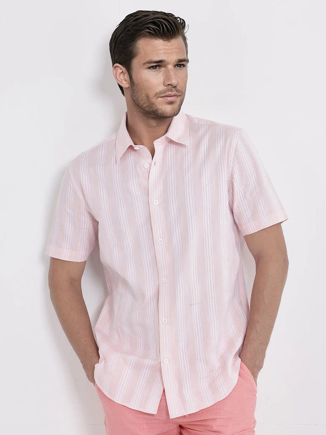 RARE RABBIT Men Comfort Opaque Striped Casual Shirt