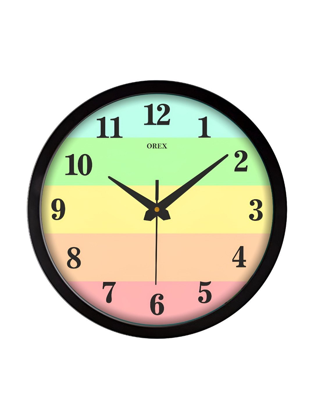 Orex Green & Yellow Printed Vintage Wall Clock