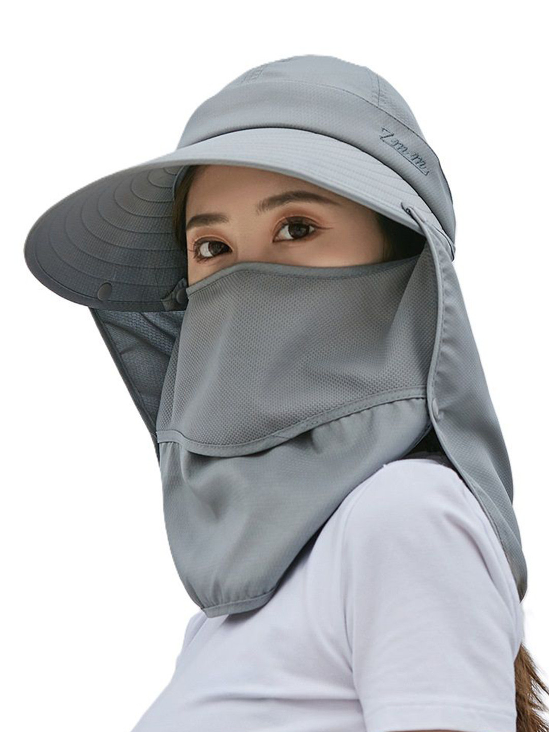 Alexvyan Women Visor Cap With Face & Neck Flap