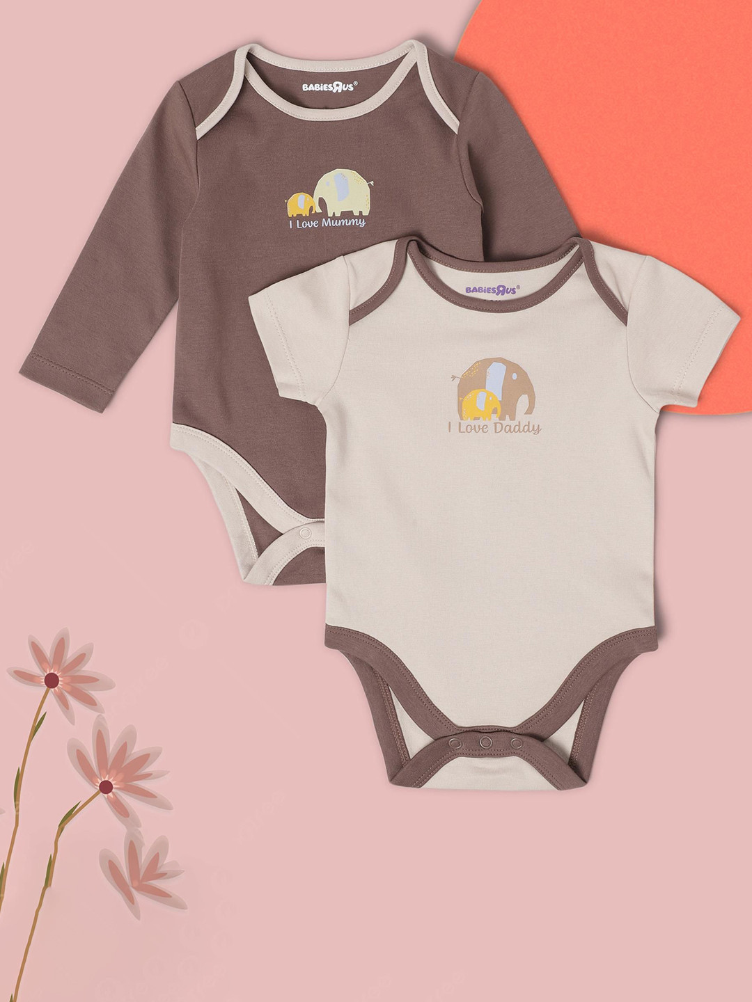 Babies R Us Infant Boys Pack Of 2 Printed Cotton Bodysuit