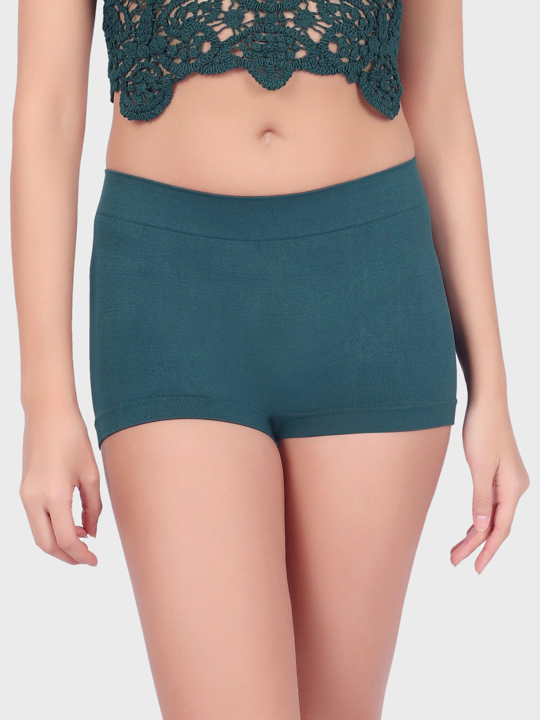 Luella Full Coverage Mide Rise Wide Band Elastic Waist Boyshorts