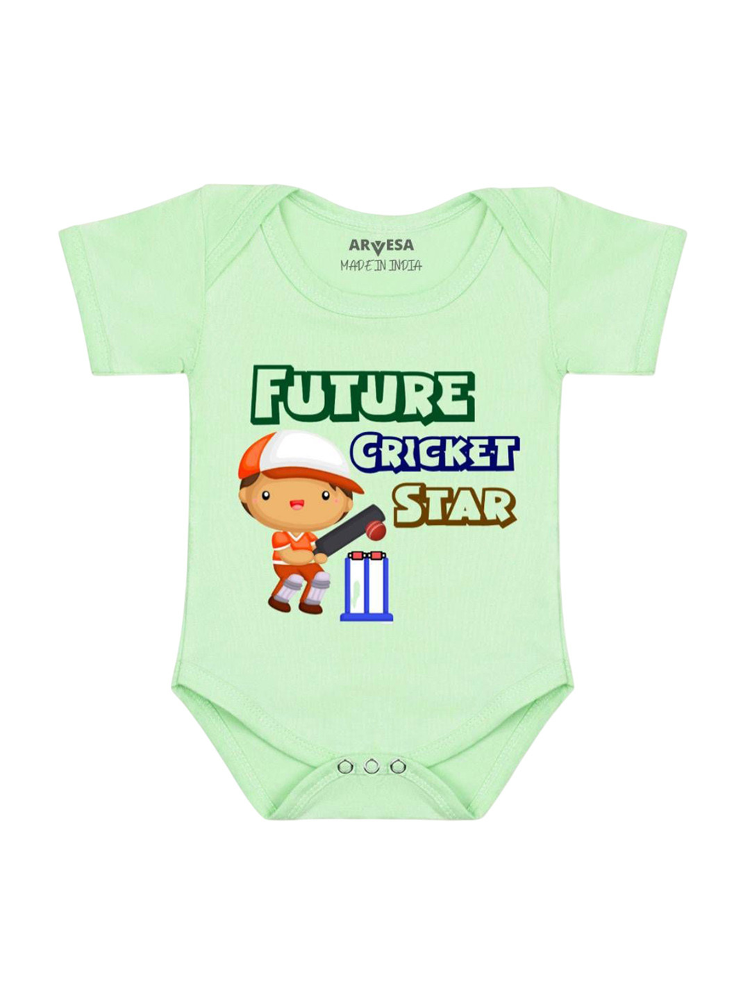 Arvesa Kids Future Cricket Star Printed Bodysuit