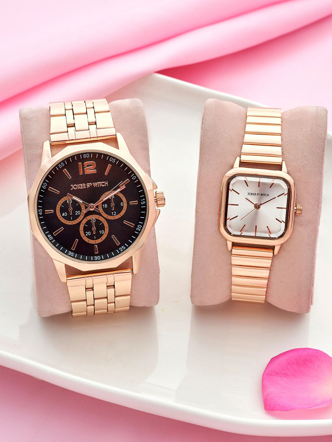 JOKER & WITCH Rex & Bree Analogue Couple Watches Giftset