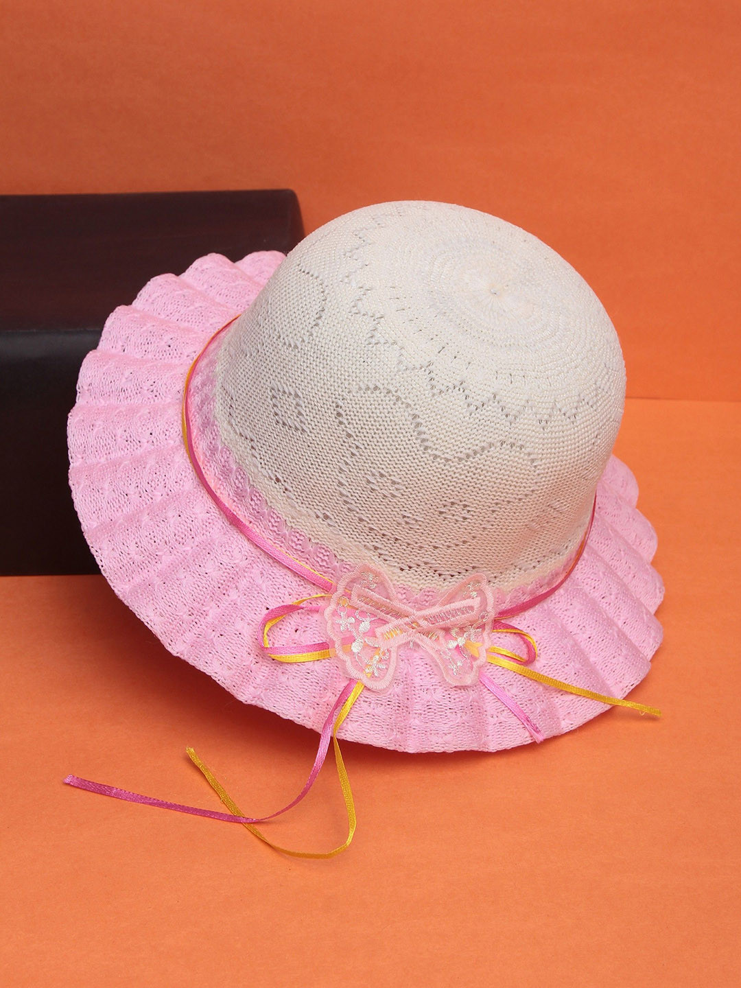 Infispace Women Pink Embroidered Fedora Hat