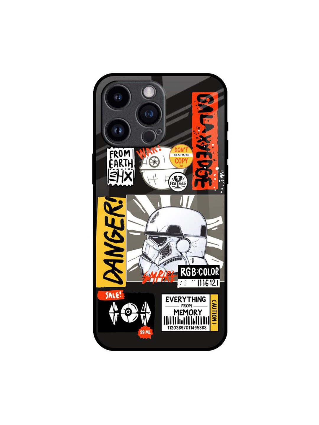 QRIOH Galaxy Edge Printed iPhone 14 Pro Max Back Case