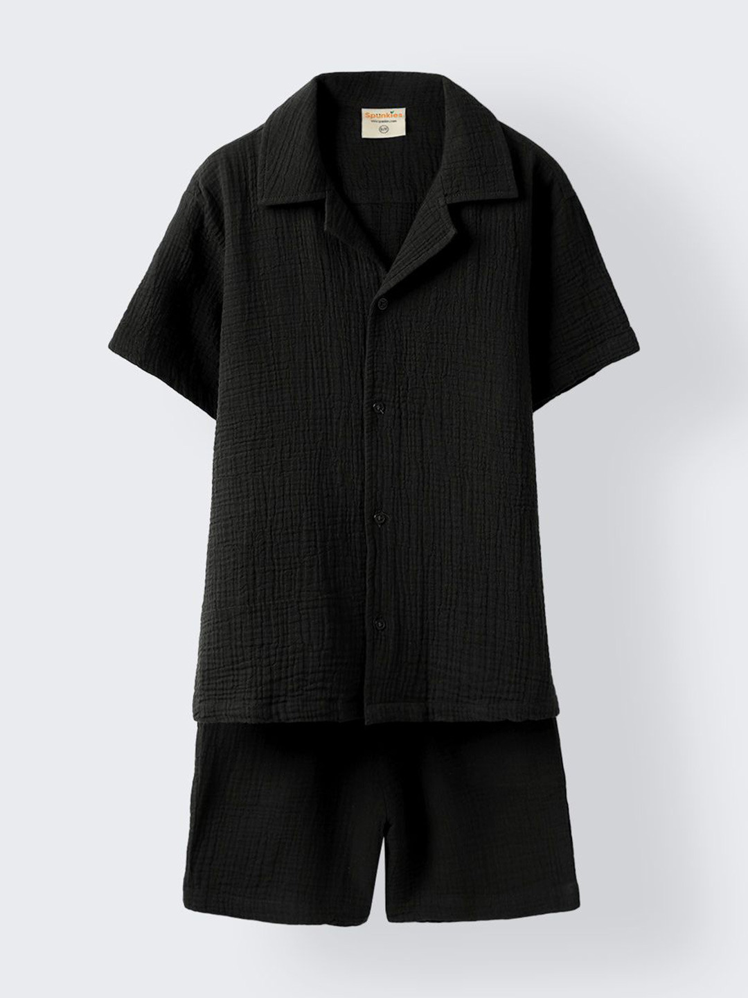 SPUNKIES Boys Short Sleeves Pure Cotton Shirt with Shorts