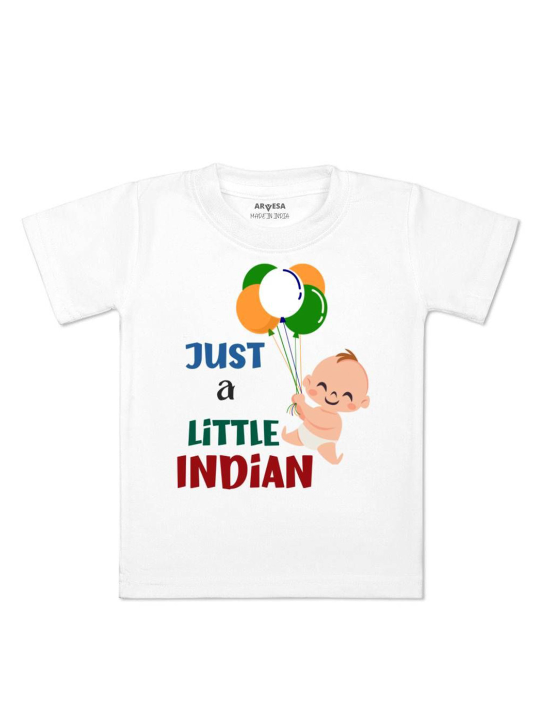 Arvesa First Republic Day Printed Kids Unisex T-shirt