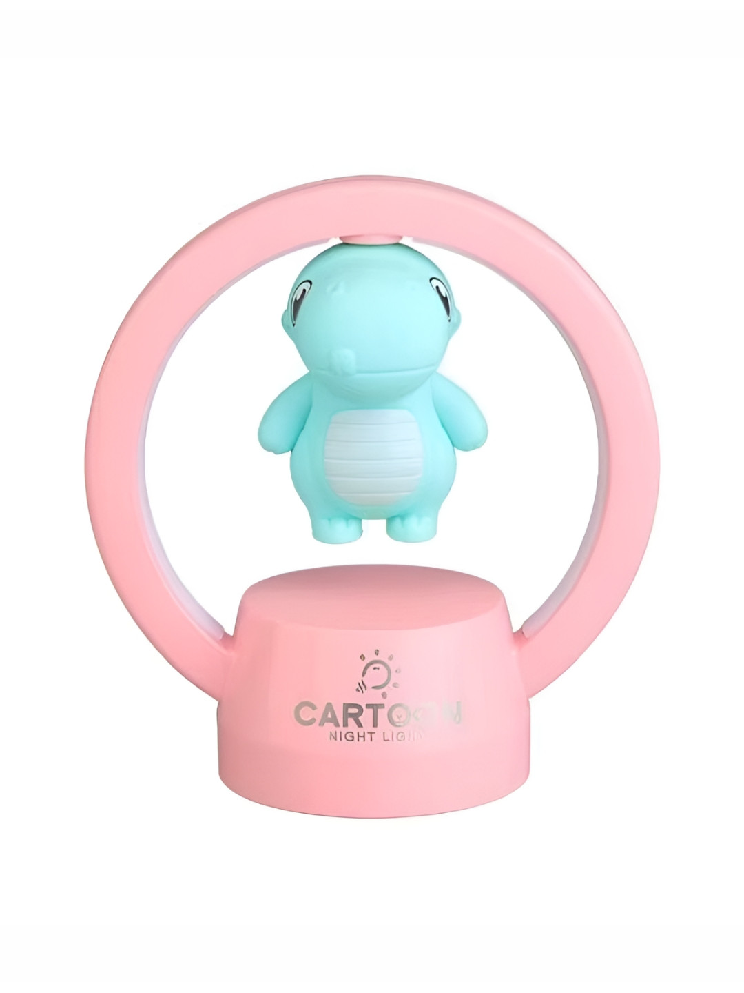 DWIZA ENTERPRISE Pink & Blue Dinosaur Acrylic Semi-Sphere USB Rechargeable Table Lamp