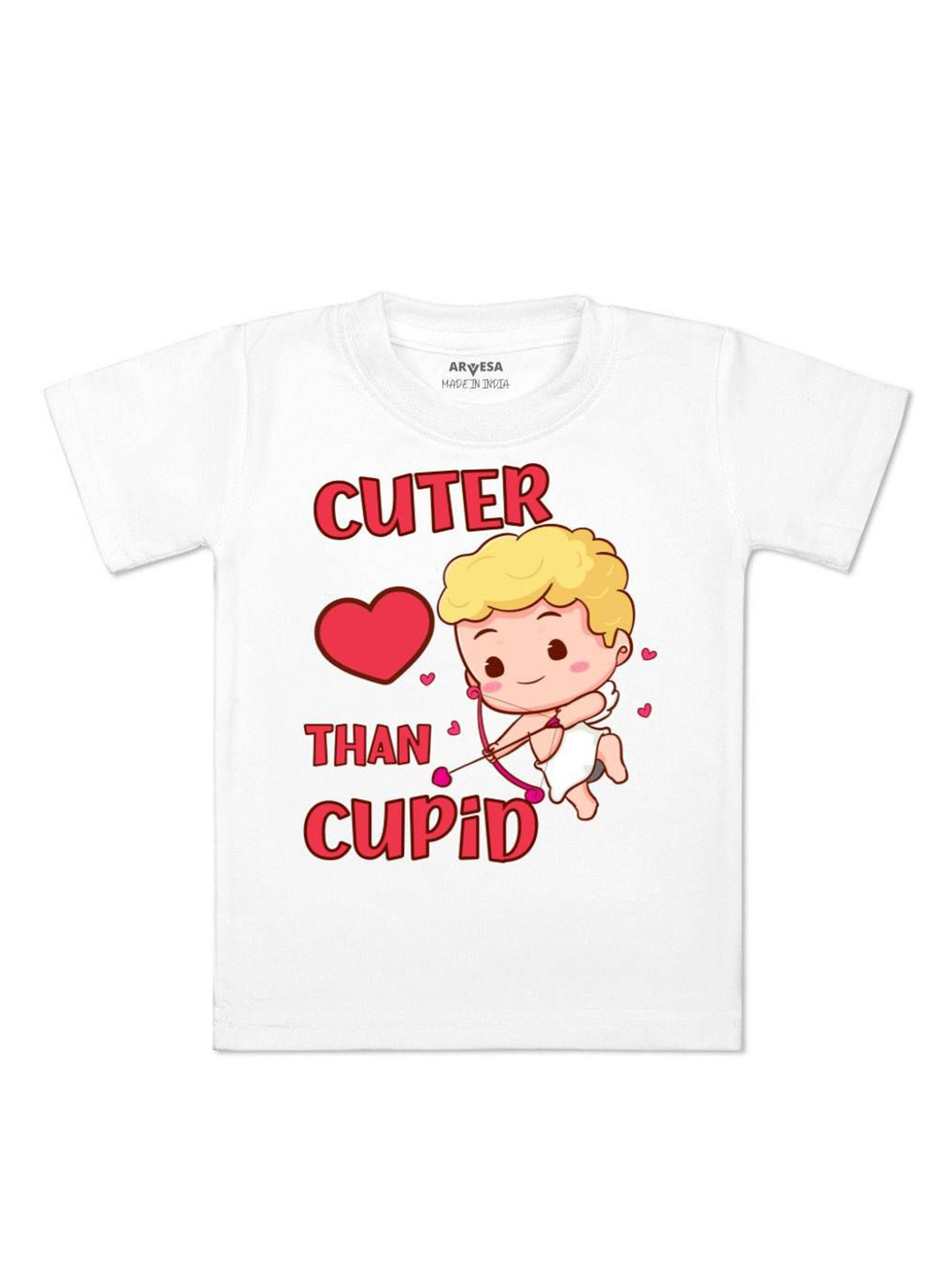 Arvesa Cuter Than Cupid Printed Kids Unisex T-shirt