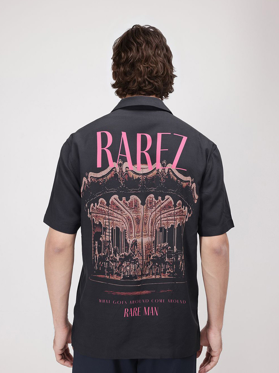RARE RABBIT Men Comfort Boxy Opaque Printed Casual Shirt