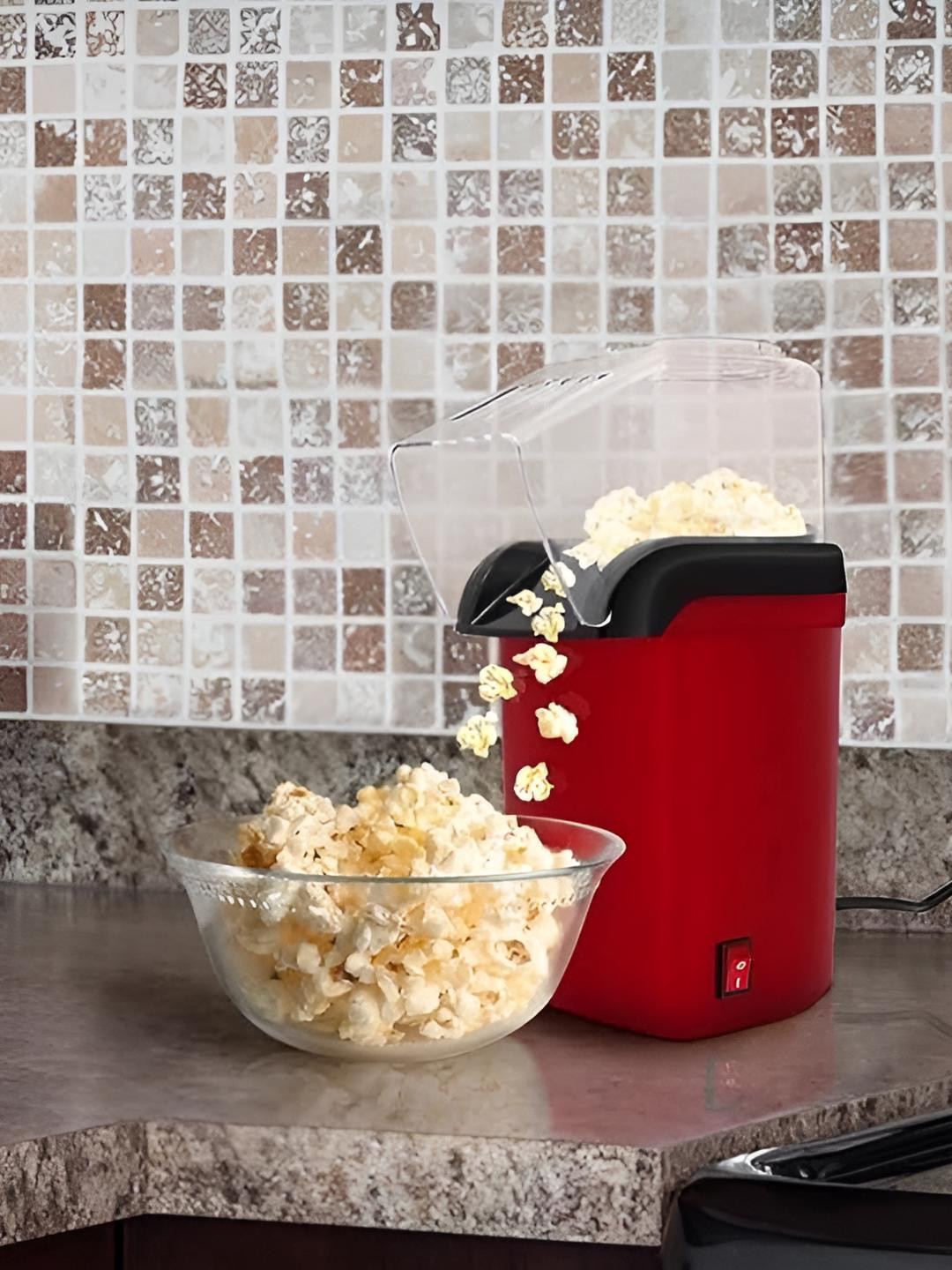 Double Safety Chicago Red & Black Electric Popcorn Maker