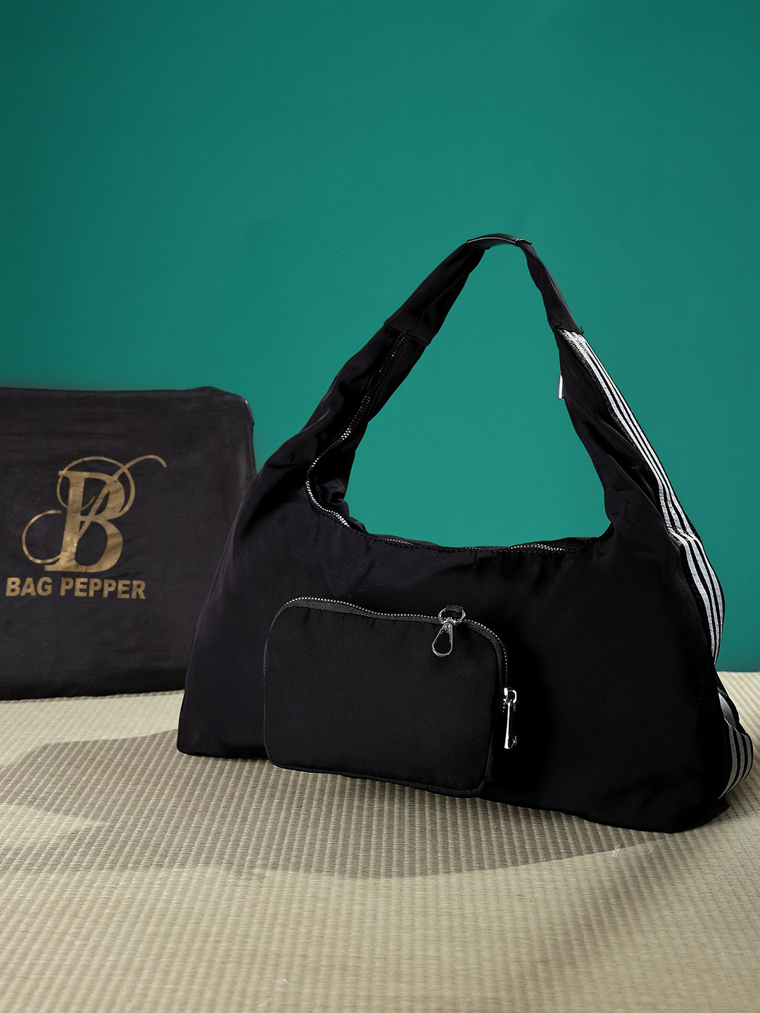 Bag Pepper PU Structured Shoulder Bag with Cut Work