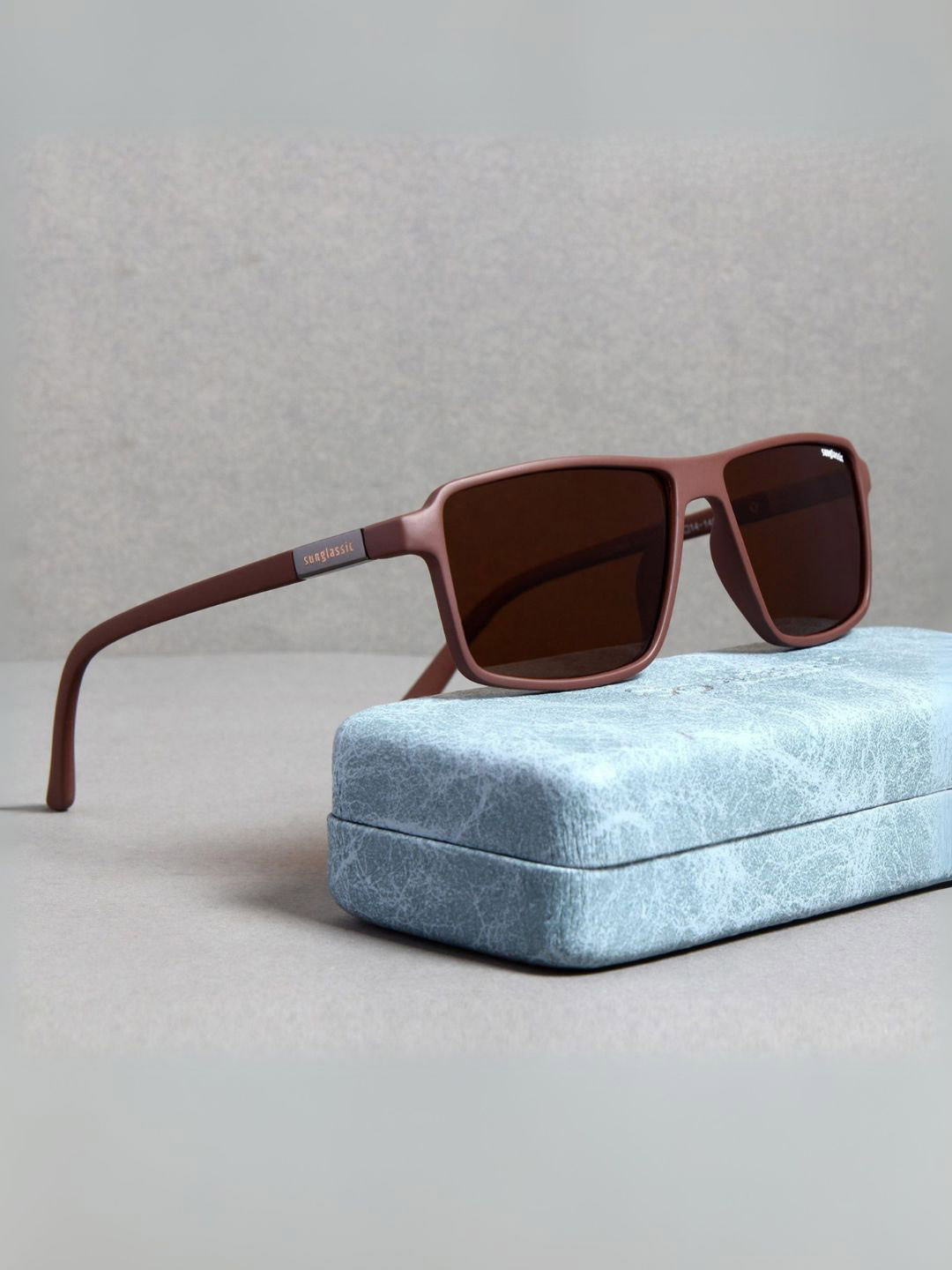 SUNGLASSIC Unisex Moomin Brown Polarized Rectangle Sunglasses Moomin-Full-Brown-P