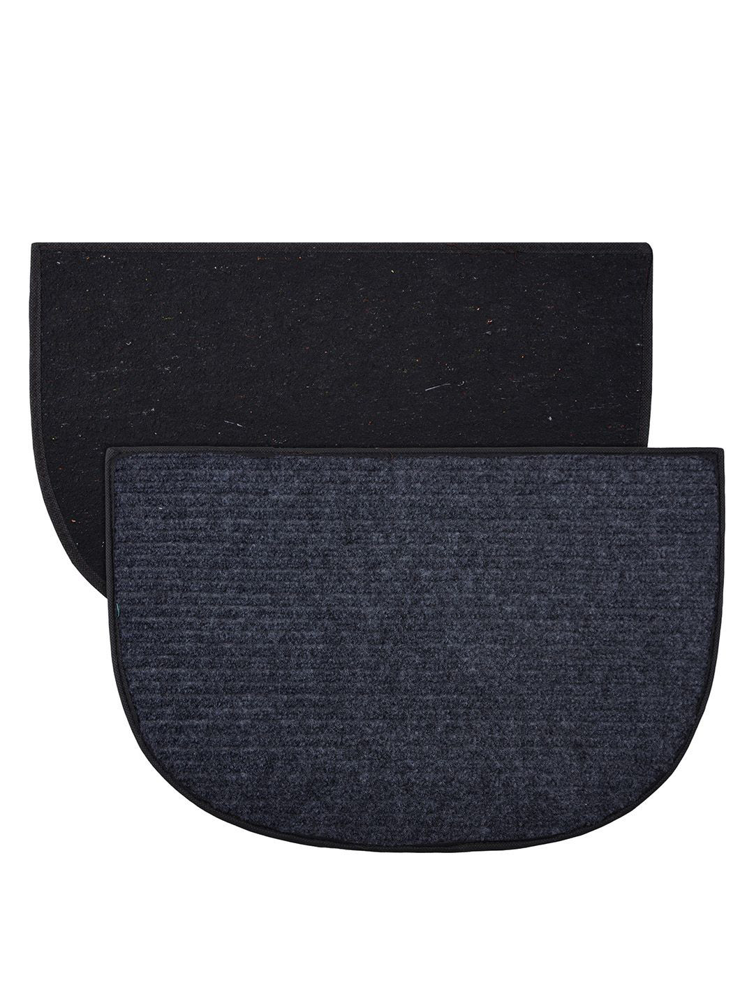 Kuber Industries Grey Woollen D Shape Lining Door Mat