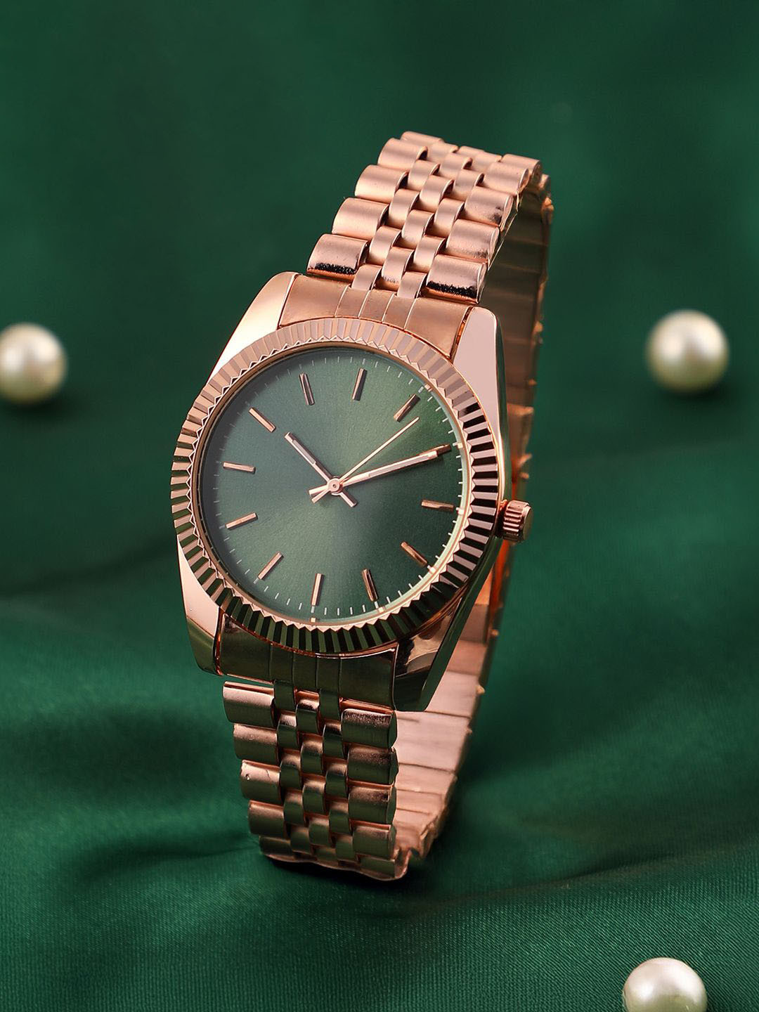 HAUTE SAUCE  Women's The Zurich Round Watch Emerald Green SS25_HSWC1329