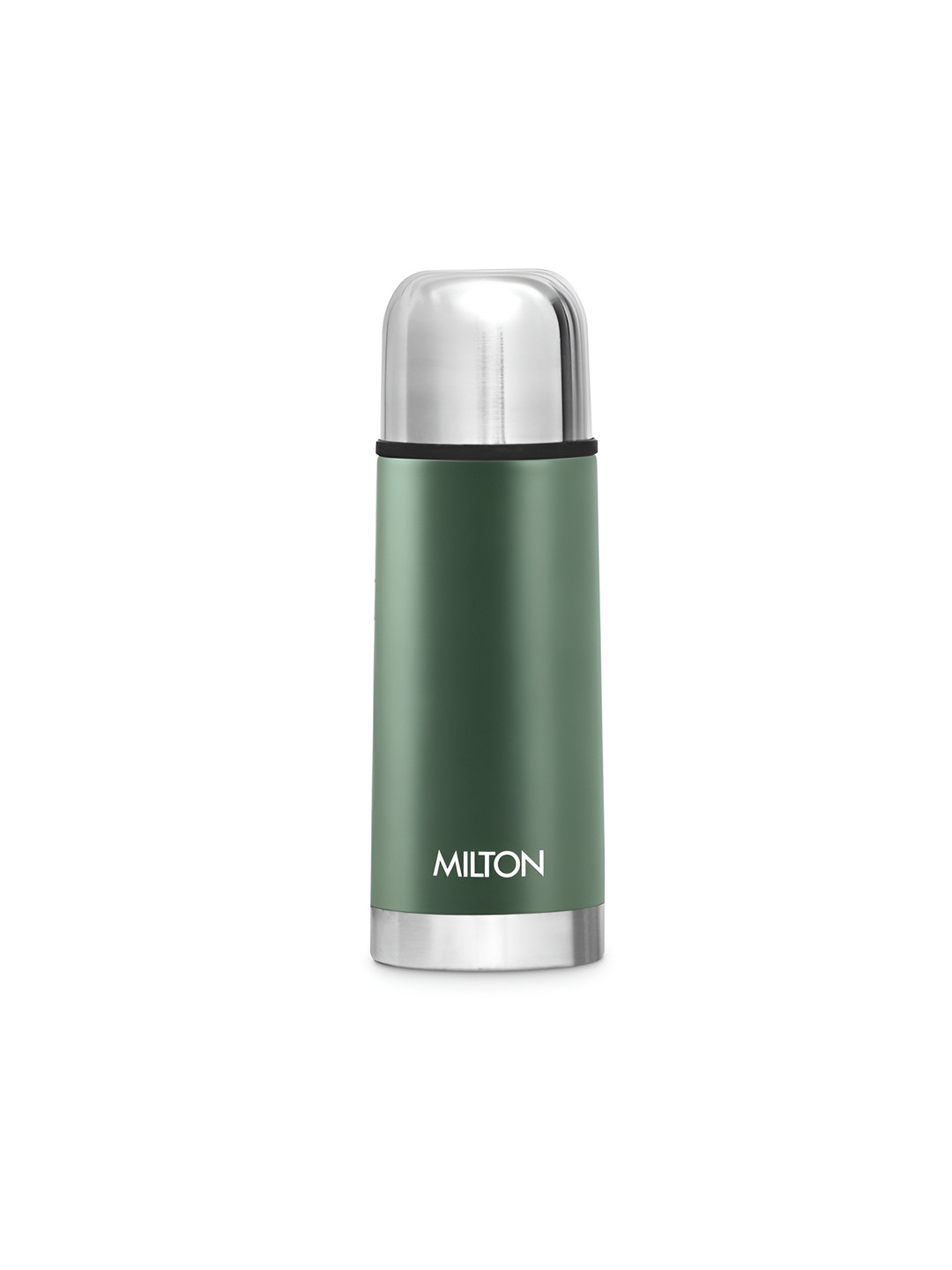 Milton Eco-Flip Green Thermosteel Double Walled Vacuum Flask Water Bottle 350ml