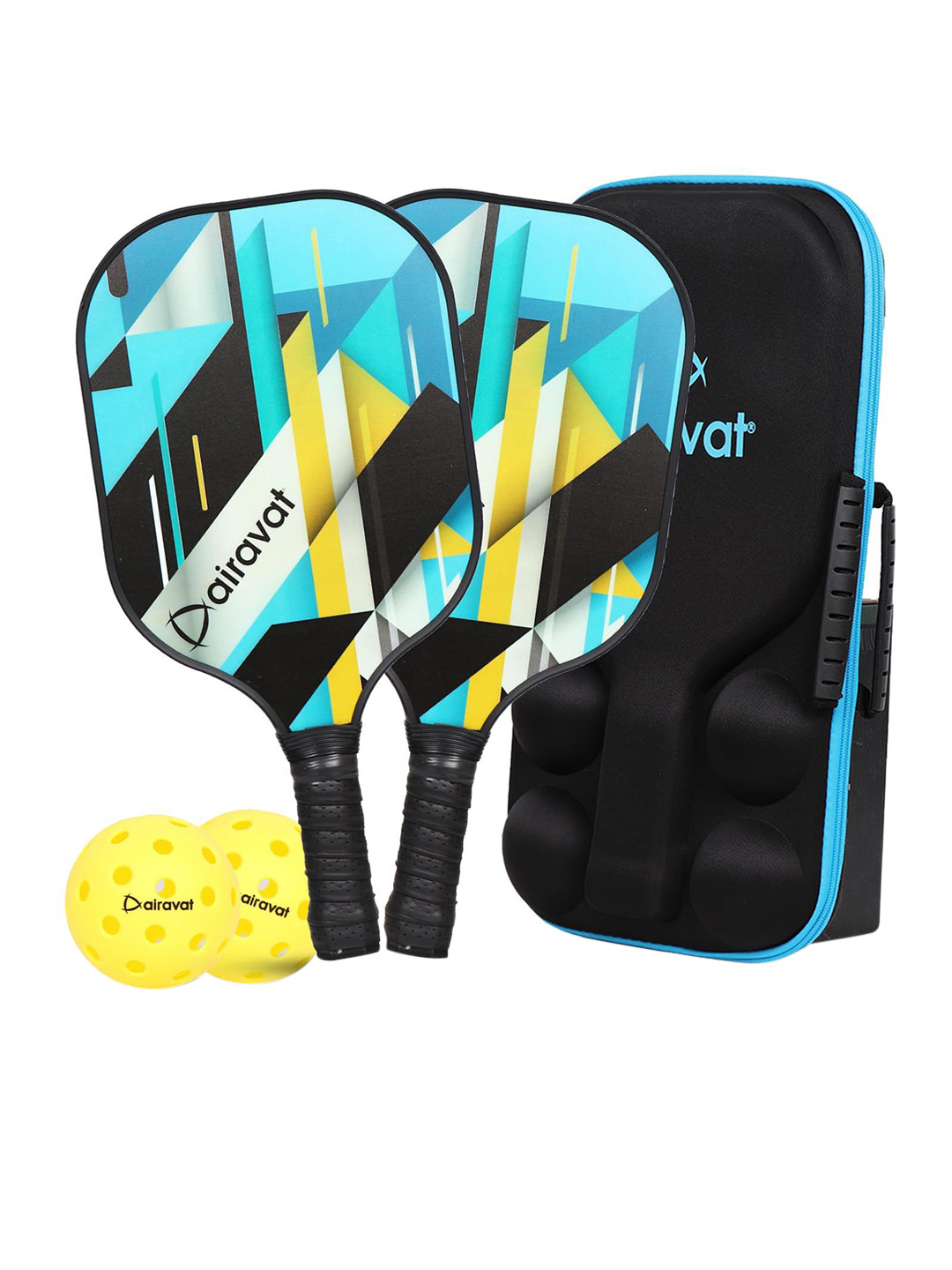 AIRAVAT 4-Pcs Printed Bang Pickleball Paddle Set