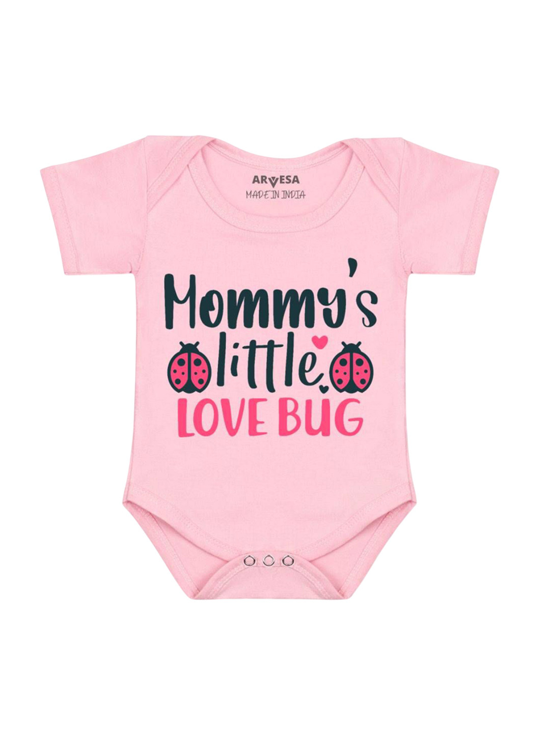 Arvesa Kids Mommy Little Love Bug Printed Bodysuit
