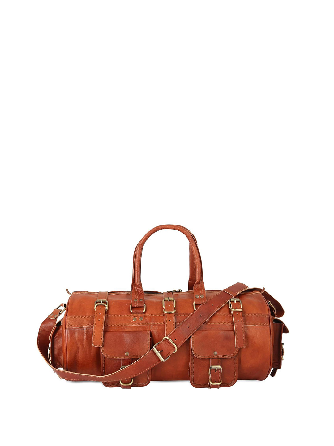 PRANJALS HOUSE Medium Leather Gym Or Travel Duffle Bag