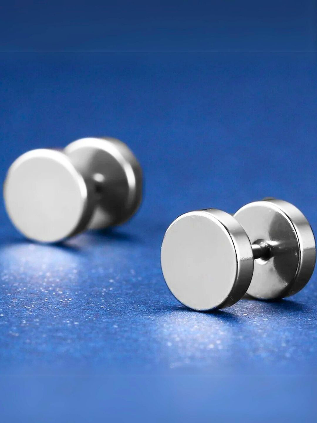 The Roadster Lifestyle Co Set Of 2 Silver Plated Stainless Steel Stud Earrings