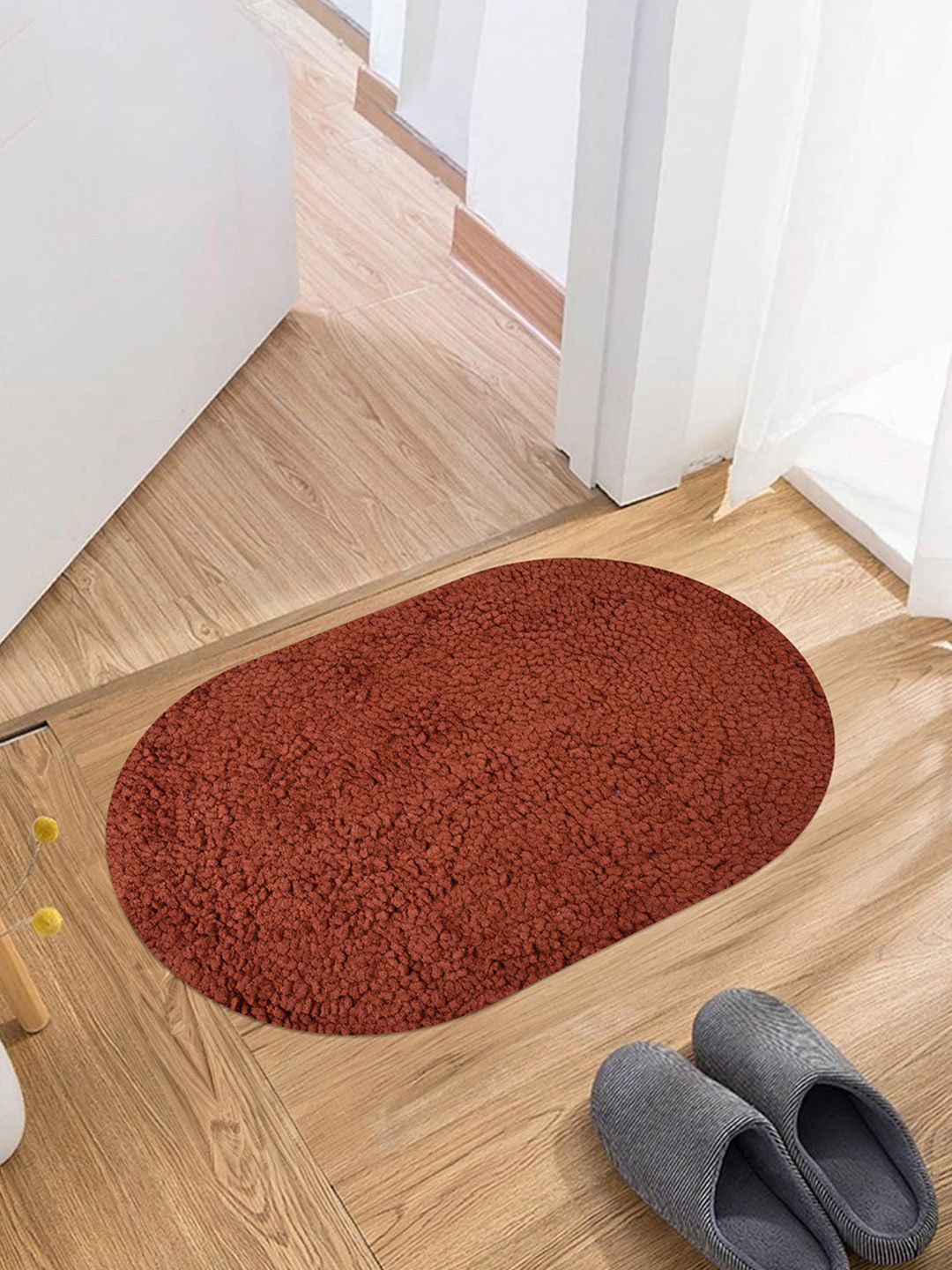 Kuber Industries Brown Cotton Doormat