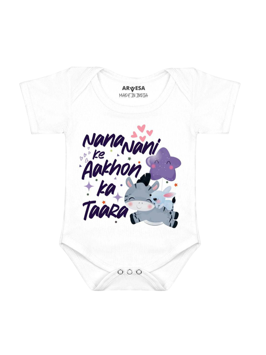 Arvesa Kids Nana Nani Ke Aankhon Ka Tara Printed Bodysuit
