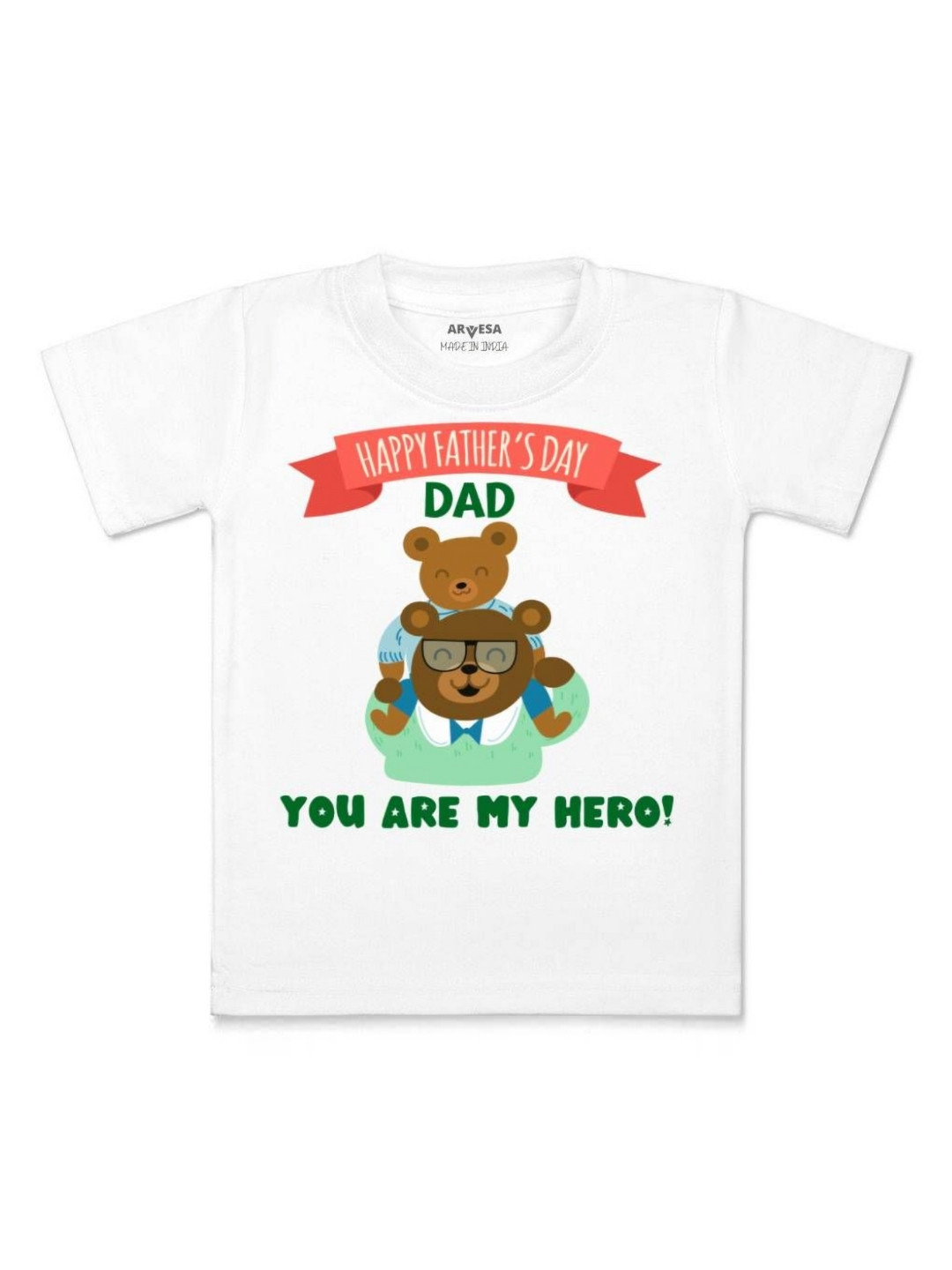 Arvesa Happy Father Days Printed Kids Unisex T-shirt