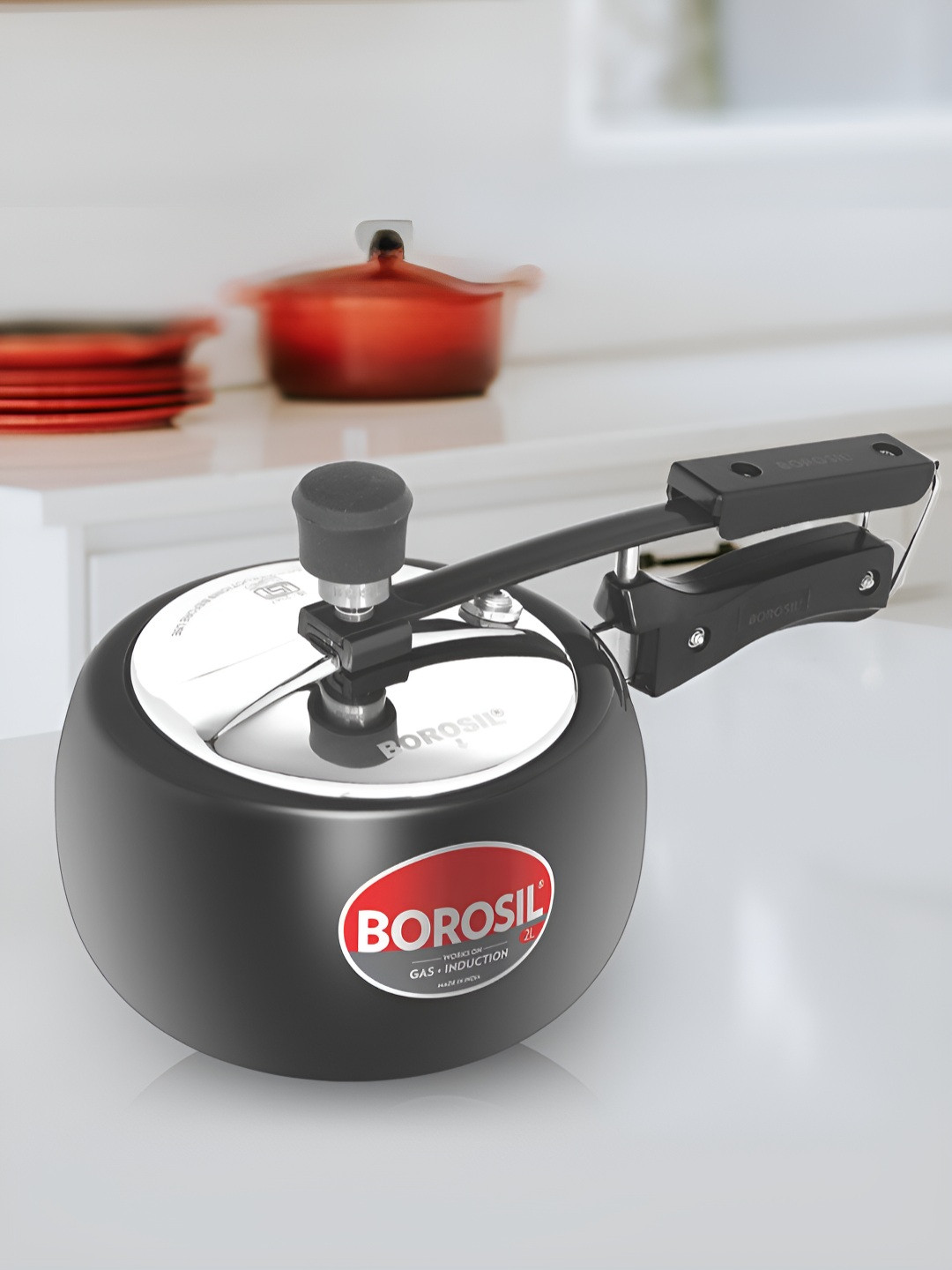 BOROSIL Pronoto Black Stainless Steel Dishwasher Safe Pressure Cooker