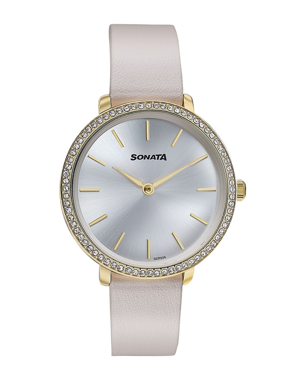 Sonata Wedding Edit Women Dial & Leather Bracelet Style Straps Analogue Watch 87080YL01