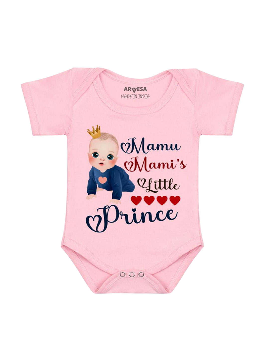 Arvesa Mamu Mami'S Little Prince Printed Romper