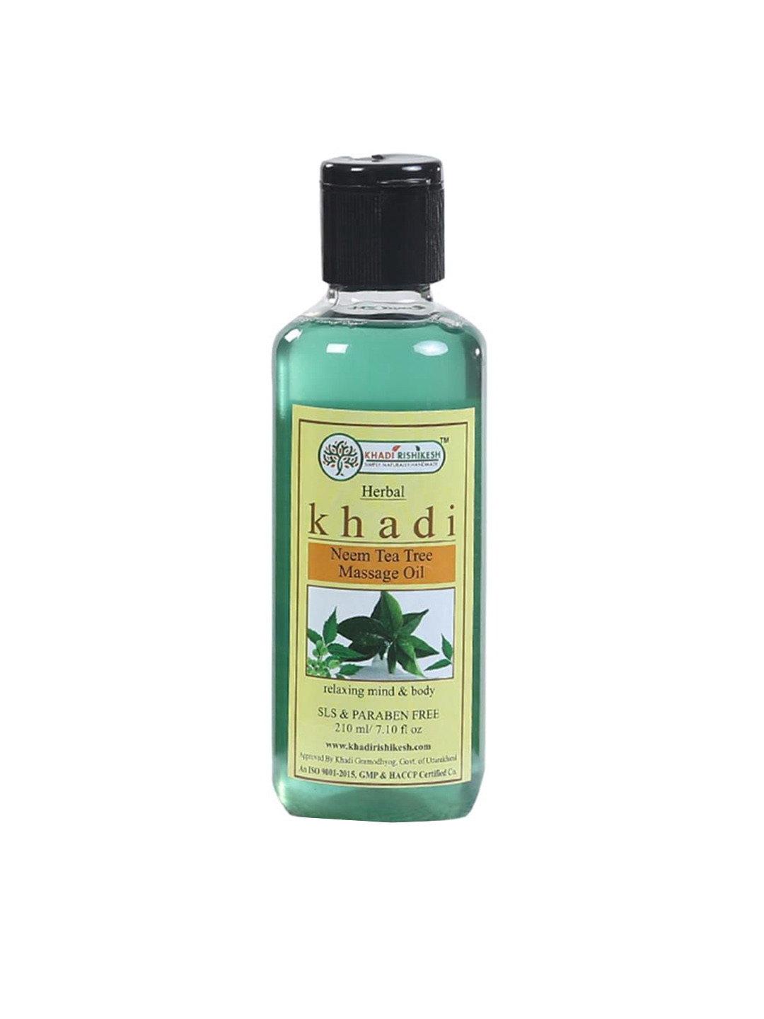Khadi Rishikesh Neem Tea Tree Relaxing Mind & Body Massage Oil - 210 ml