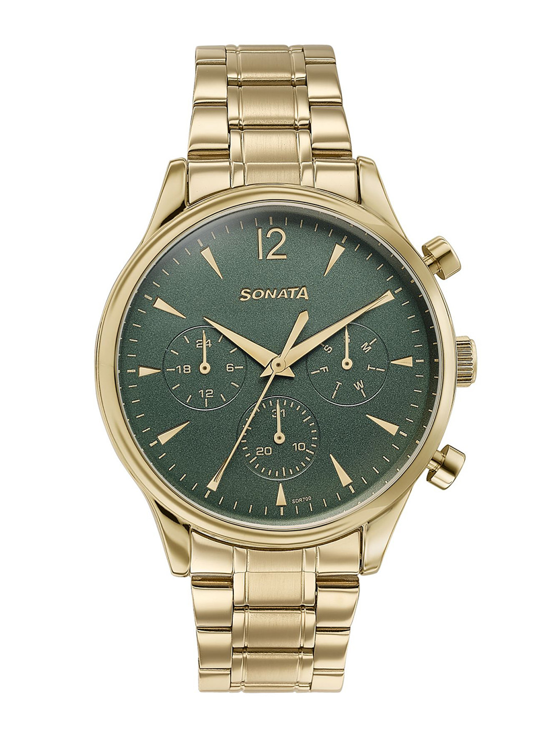 Sonata Wedding Men Embellished Dial Reset Time Analogue Watch 77146YM02