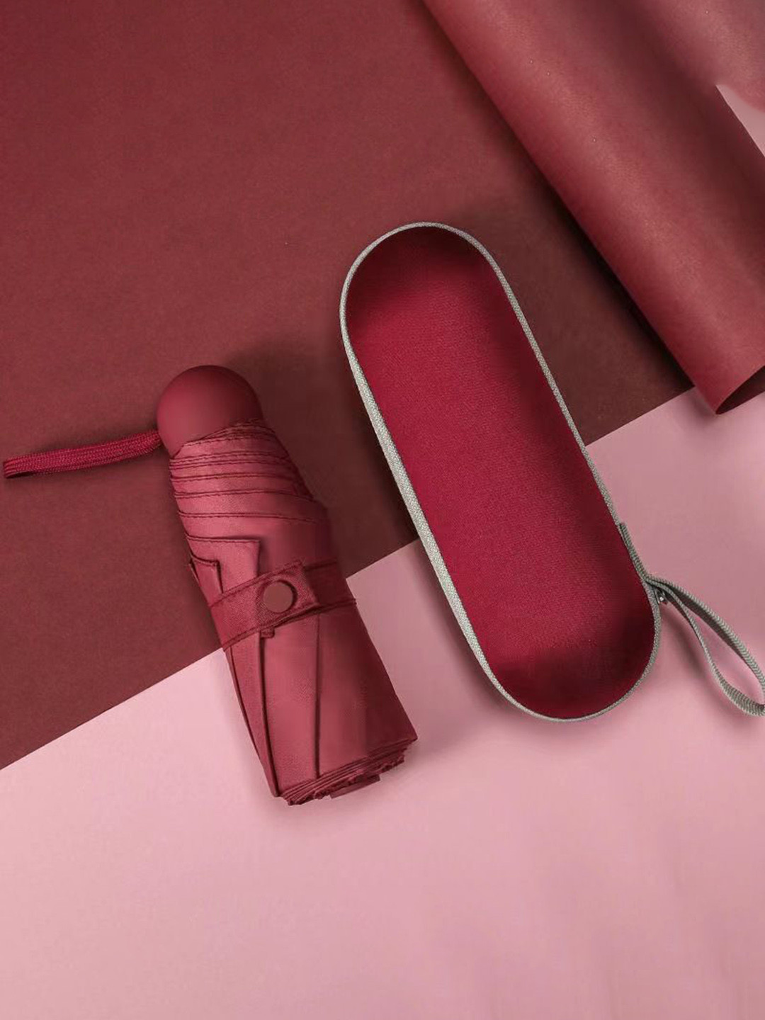 Alexvyan Manual Rain Sun & UV Protection Umbrella with Case